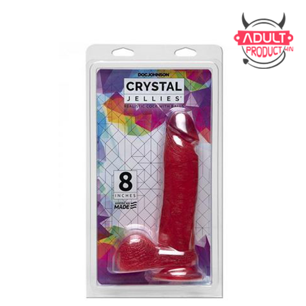Crystal Jellies Realistic pink Cock with balls