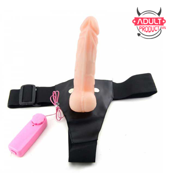 Realistic Solid Strap On Dildo With Vibration & Balls
