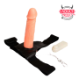 Hollow Strap on Dildo with Vibrator (21 cm)