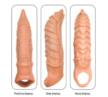 8 Inches Choco Monster Silicone Penis Sleeve