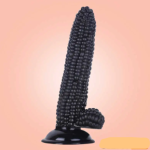 Black Corn Silicone Dildo with Suction Cup