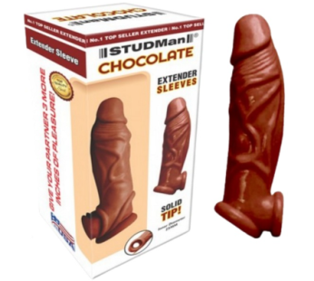 Chocolate Studman Reusable Silicone Penis Sleeve