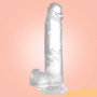 Crystal Jelly Dildo With Strong Suction Cup