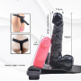 Hollow Black Panther Vibrating Strap On Dildo